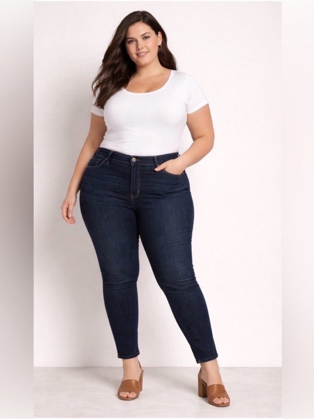 💥3/$50 NWT Ava & Viv Dark Blue Skinny Jeans | Size 18